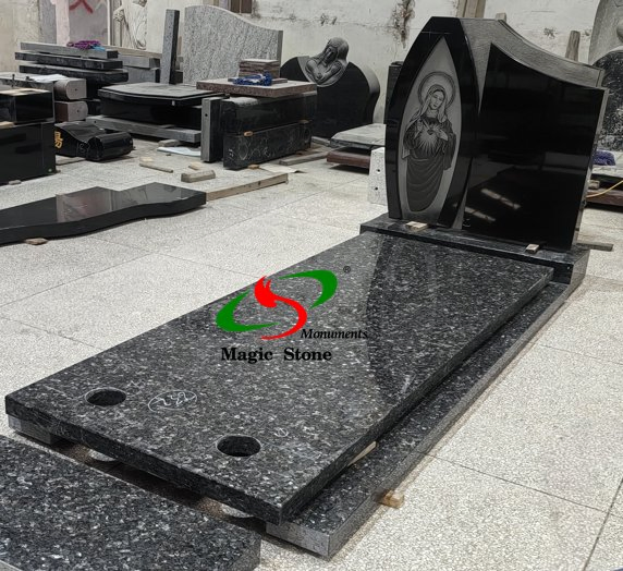 High Quality Irregular Shape Carving Natural Marble Granite Funeral Tombstone