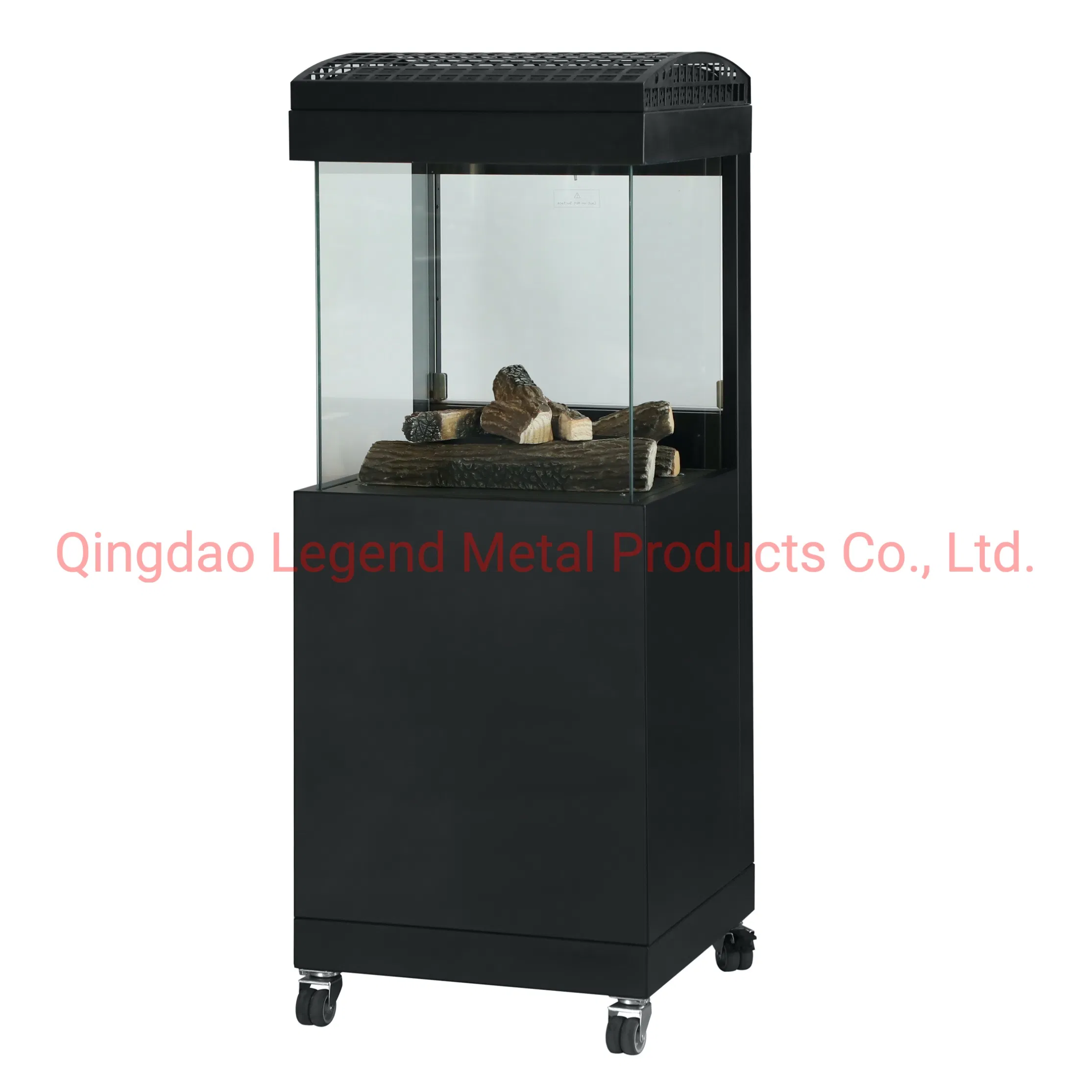 Free Standing Outdoor Use Gas Fireplace with Real Flame