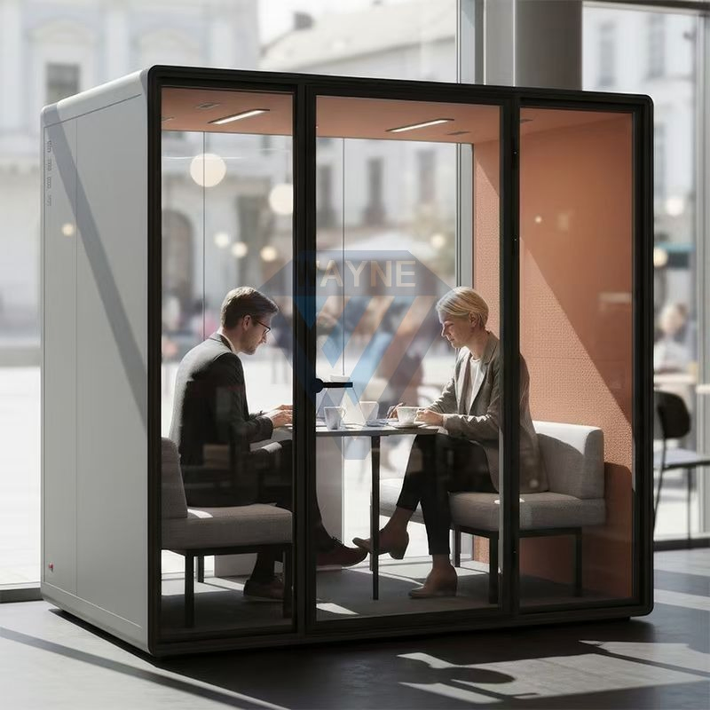 White Color DIY Easy Assemble Portable Acoustic Soundproof Office Booth