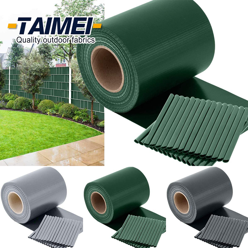 19cmx35m, 19cmx50m, 19cmx70m PVC Tarpaulin Flexible PVC Stripe Fabric Privacy Screen Fence for Garden Fence