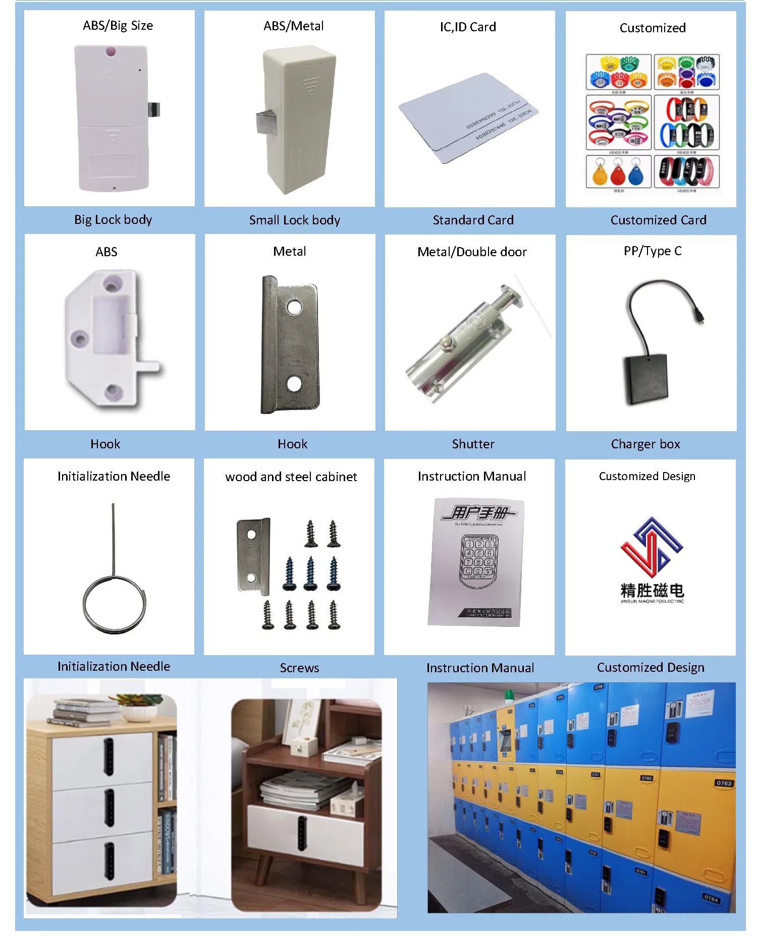 Zinc Alloy Smart Digital RFID Password Keyless Touch Keypad Electronic Cabinet Lock