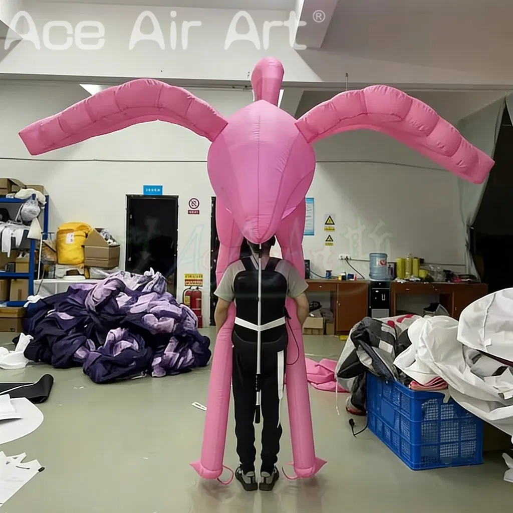 2.5mh LED Inflatable Walking Flamingo Walking Costume for Carnival Parade