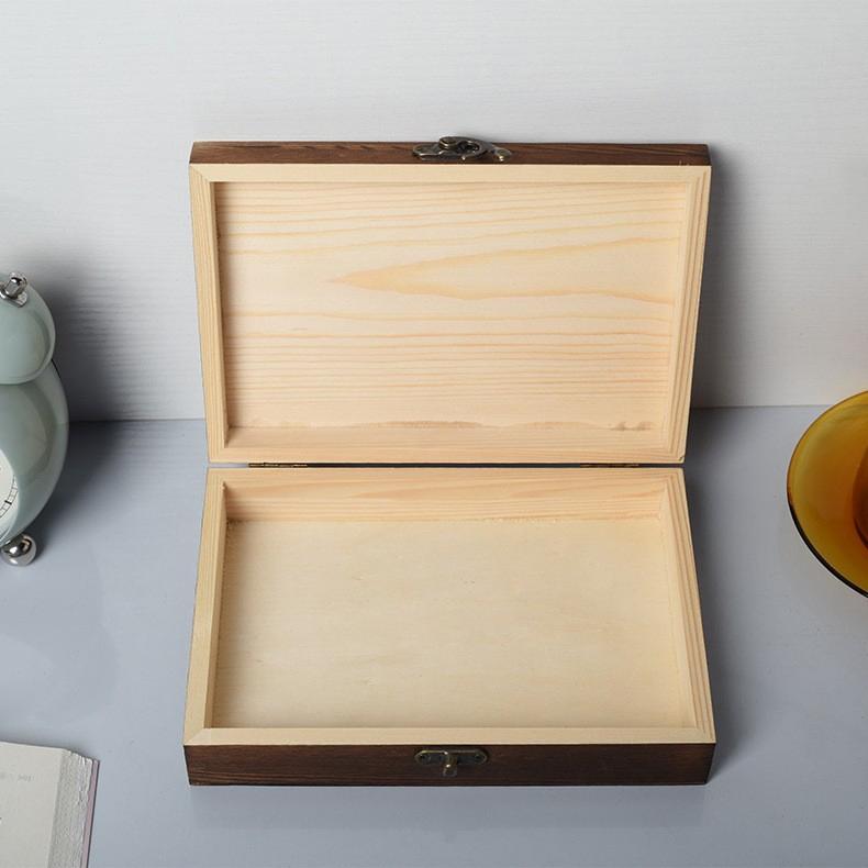 Vintage Wooden Cigarette Box with Laser Engraving Custom Logo