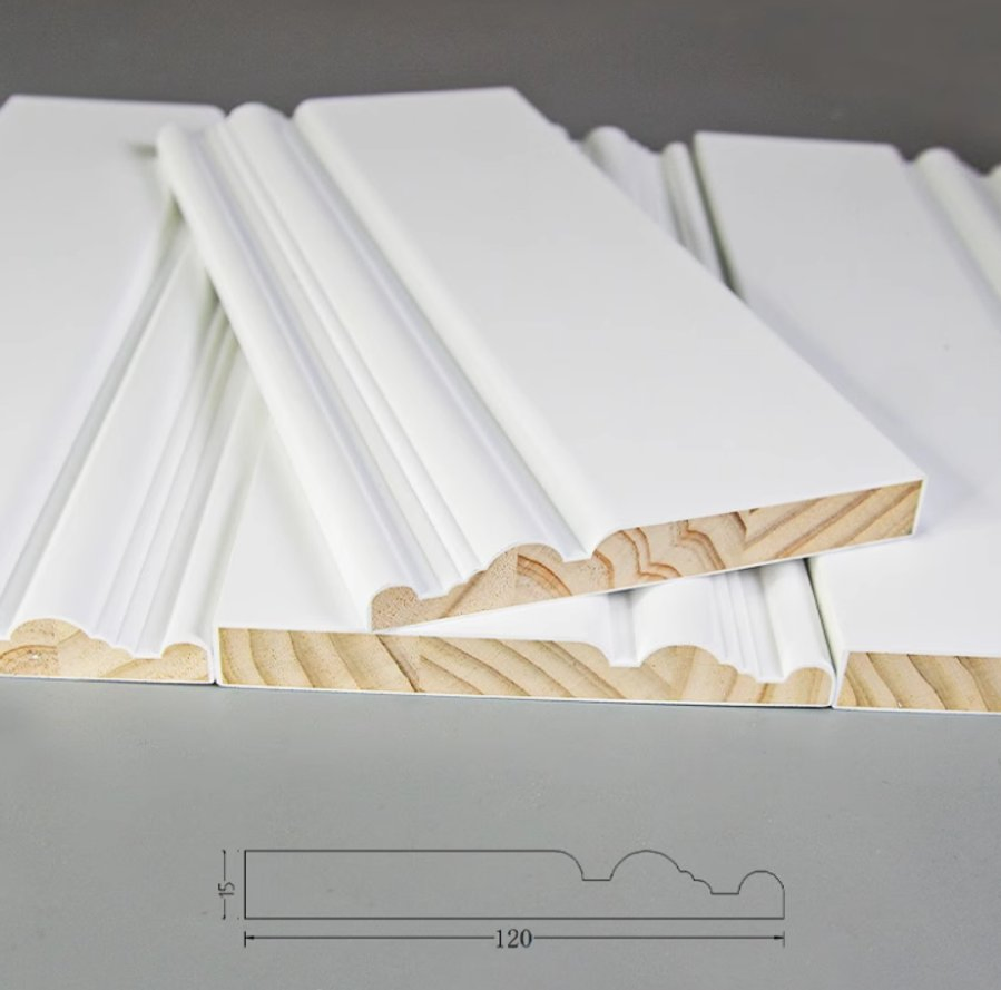 Molduras Pared Decor Home Apartment Decoration Material Strips Jamb Profile Door Window Heater- Frame MDF&PS Moulding Molding Baseboard Primed