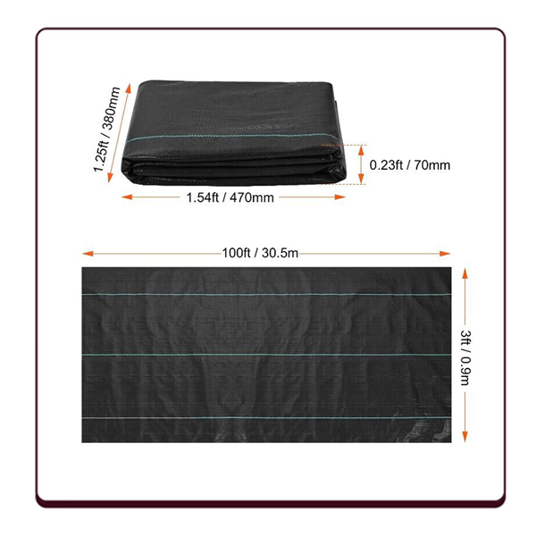 Ткань для защиты от сорняков Joinwell, 0.5-20 м