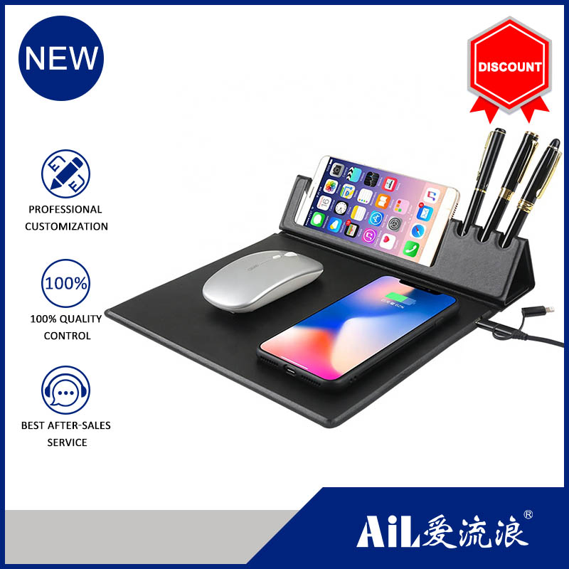 Mobile Phone Wireless Charger Fast Charging Mouse Pad Pen Holder Mousepad