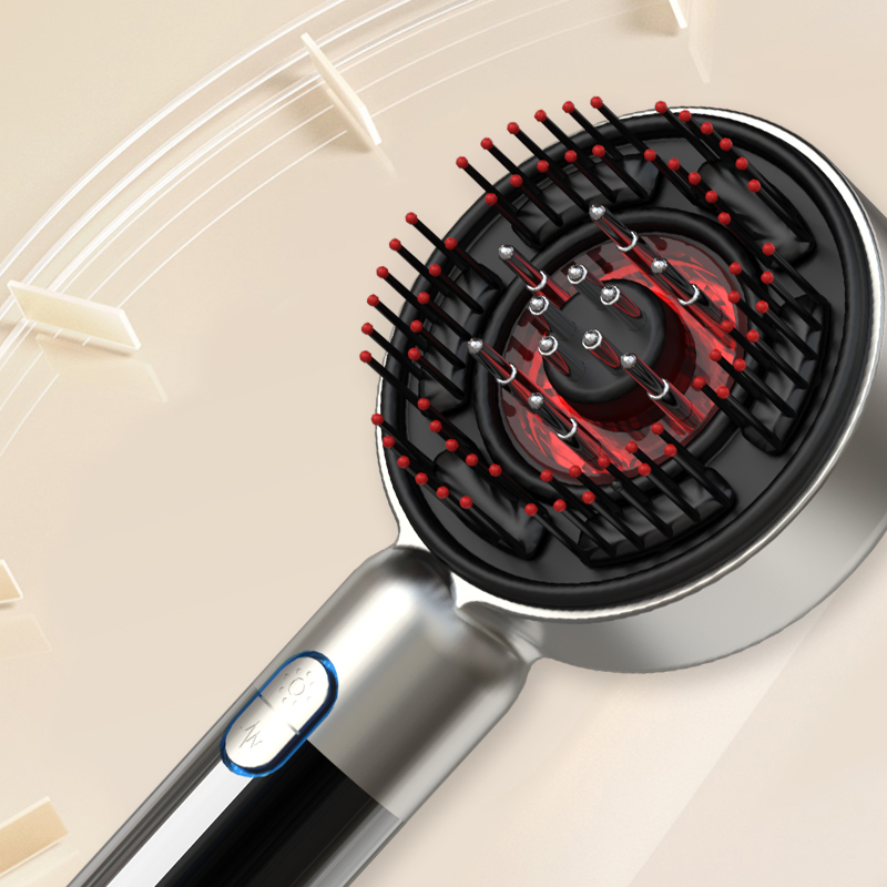 Мини-массажер для головы с красным светом и EMS