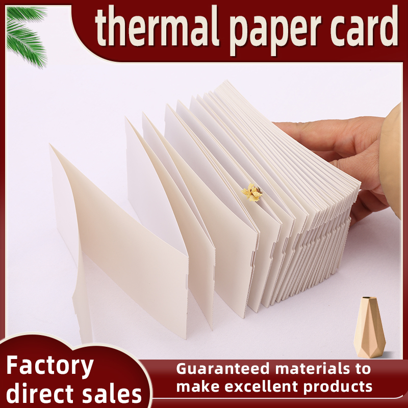 Thermal Card Label Sticker Material Cardboard Folding Top Thermal Label