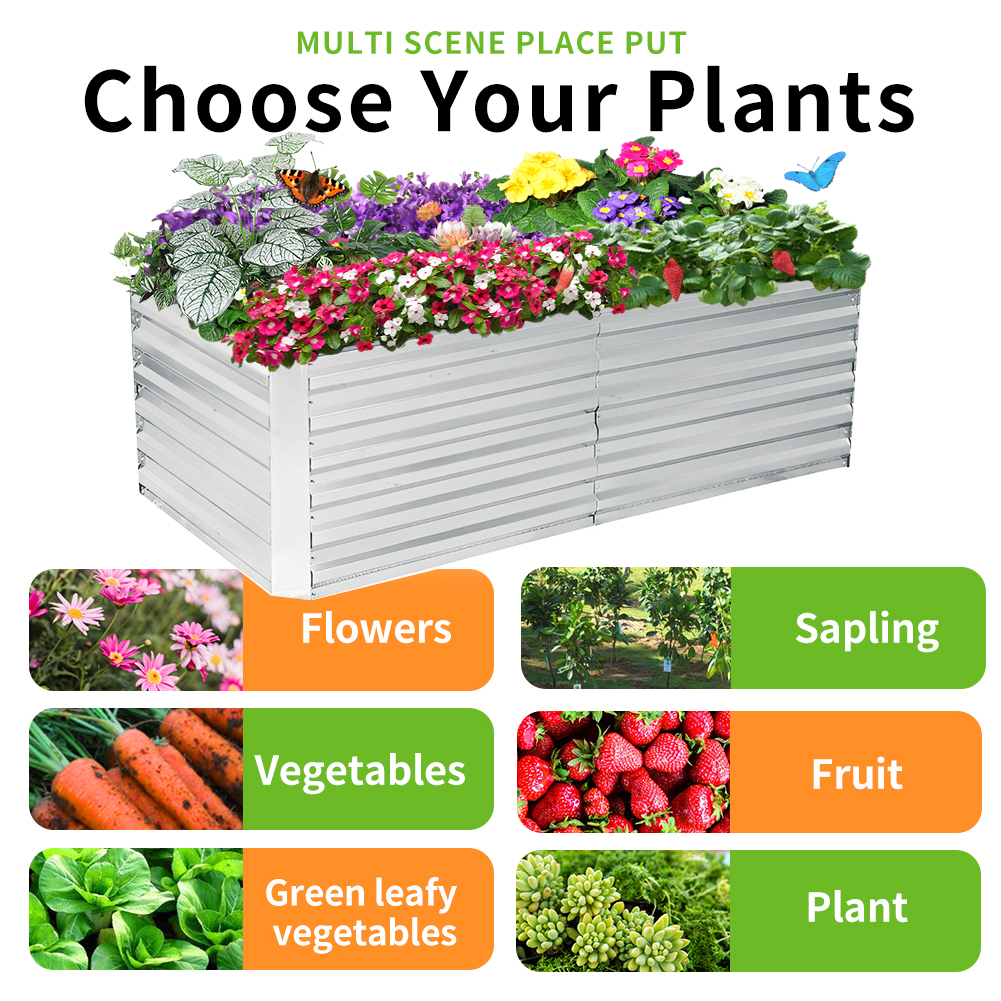 Грядки приподнятые оцинкованные прямоугольные для огорода