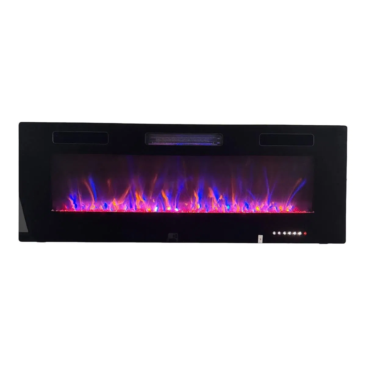 Встраиваемый электрический камин с закалённым стеклом