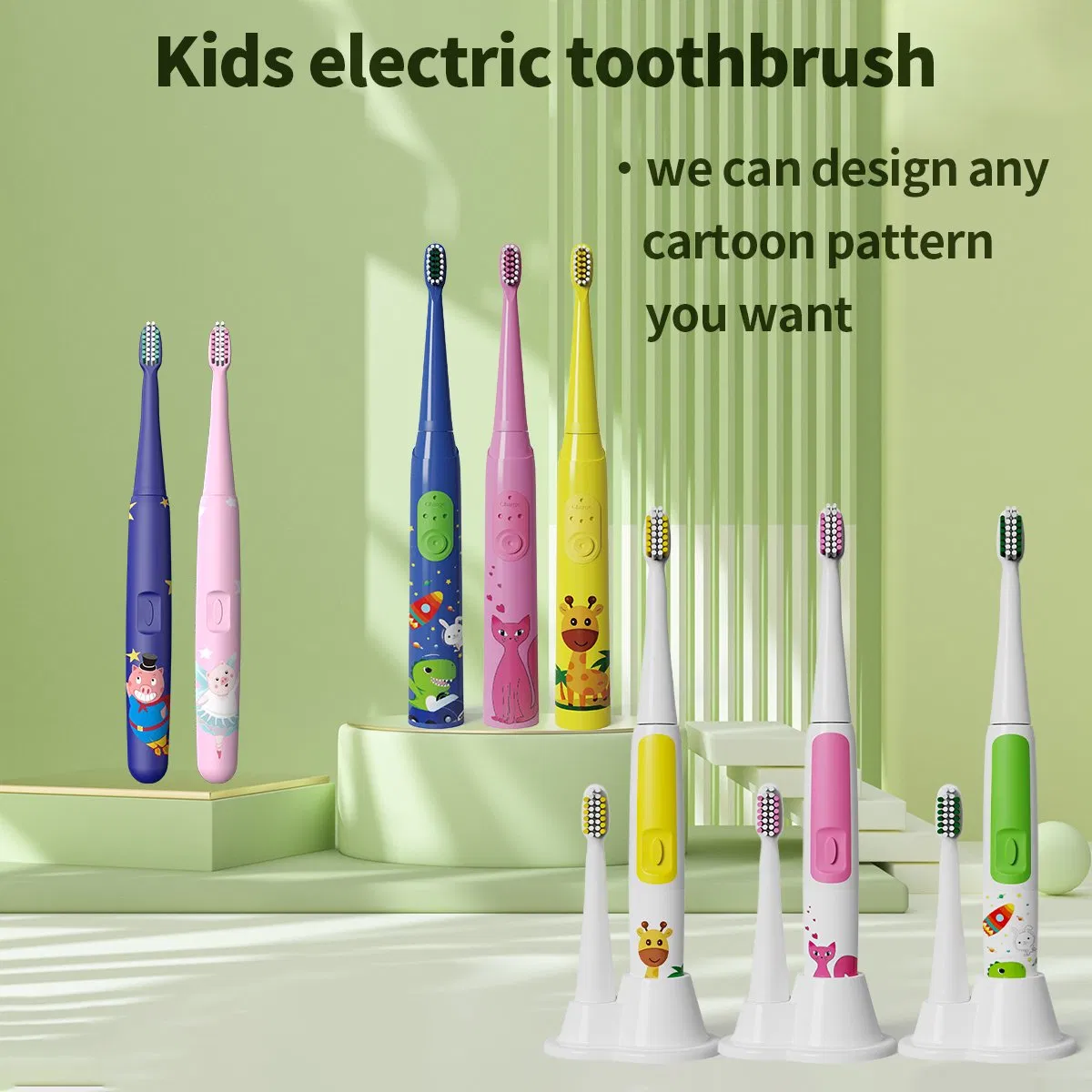 Soft Silicone Automatic Children Electric Toothbrush for Kids Baby Sonic Toothbrush