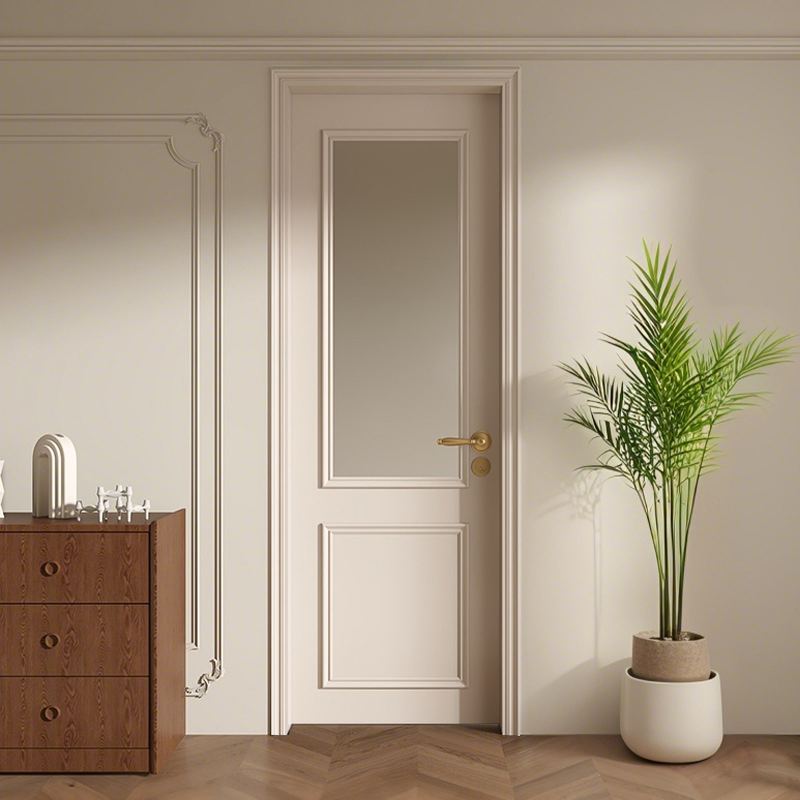 China Factory Customized Interior Bathroom Decorative Swing Door Glass Door Wooden Door