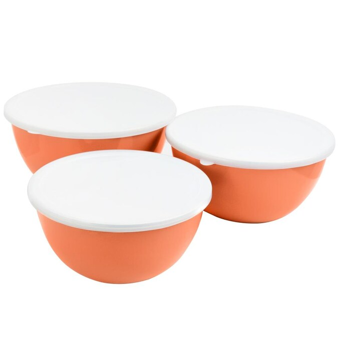 Factory Wholesale Enamel Mixing Bowls with Plastic Lids 20cm Enamel Bowls