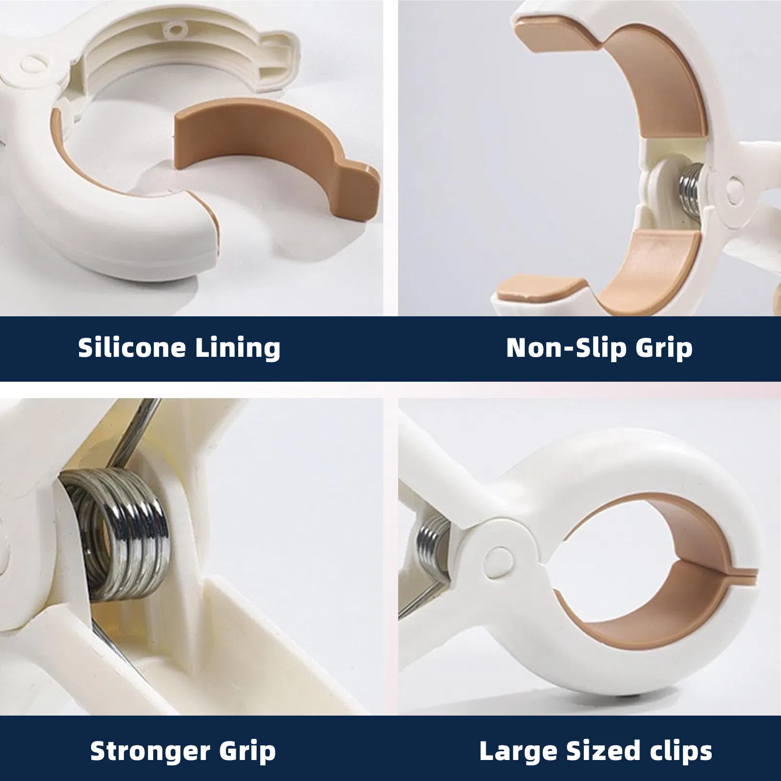 Anti-Slip Large Towel Clips, Heavy Duty Clothespins for Beach Chairs & Clotheslines