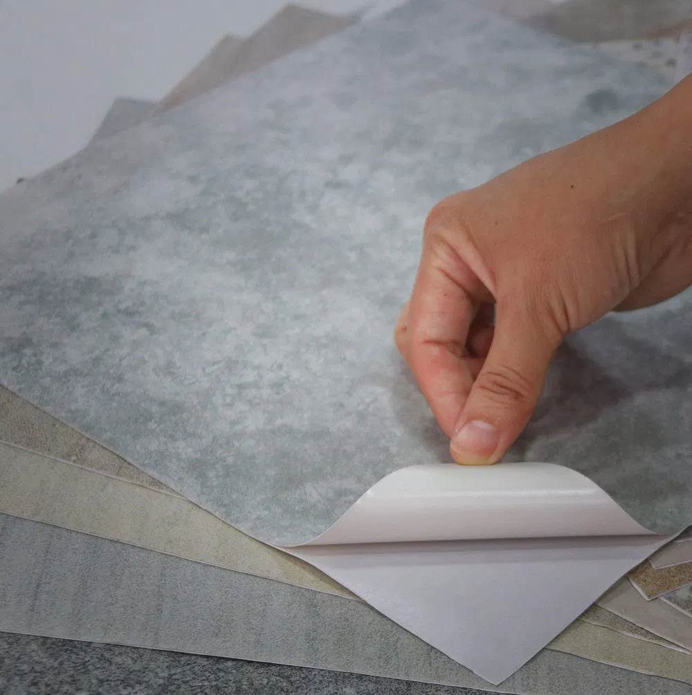 China Home Decoration Marble Stone Building Material Peel Stick Wall Floor Vinyl Tile