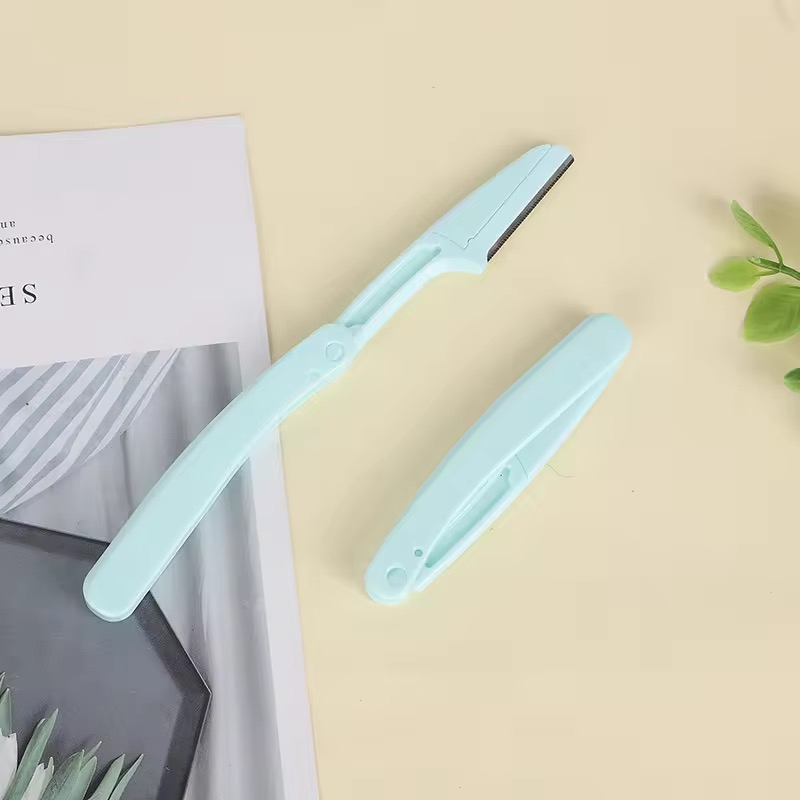 Safe Portable Stainless Steel Home Grooming Eyebrow Razor Travel Folding Eyebrow Trimmer
