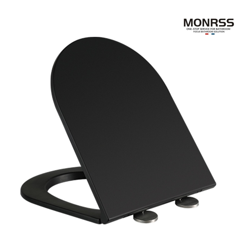 UF Plastic Soft Close Design UF Matte Black Seat Toilet Coverer