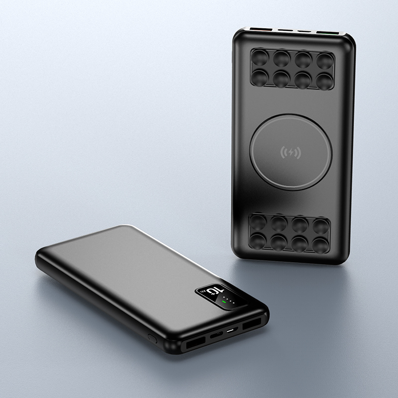 Factory Multifunctional 10000mAh Wireless Power Bank with Suction Cup Charger