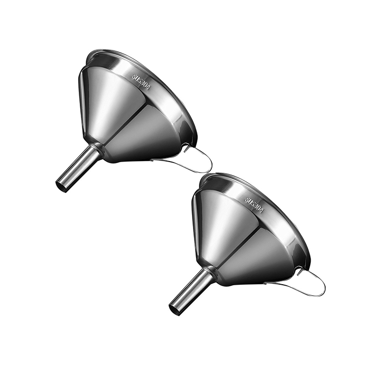 Manufacturers Mini Wide-Mouth Small Stainless Steel Kitchen Funnel with Handle for Wide and Regular Mason Jar Canning