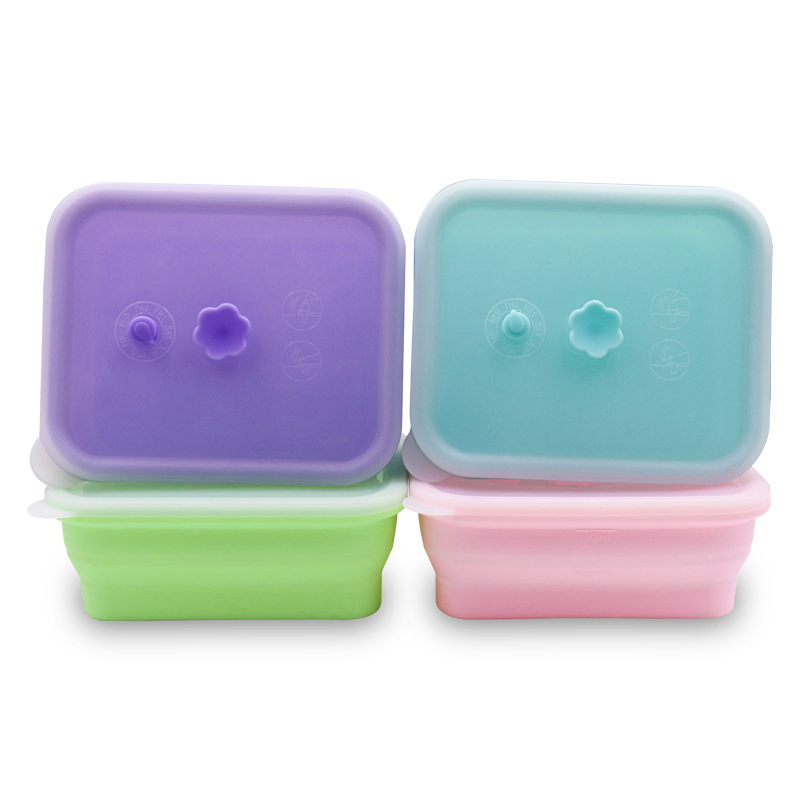 Silicone Food Sealed Fresh-Keeping Box, Lunch Box for Refrigerator and Kitchen