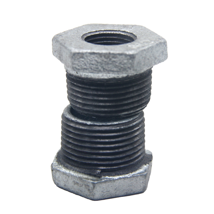 Malleable Casting Iron Bushing Plumber Materials 1/2'' 3/4'' Galvanized BS DIN Thread Busher for Industry