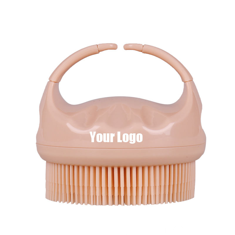 Soft Silicone Body Scrubber Shower Brush Handheld Bath Brush Scrubber Soft Silicone Custom Colour and Logo