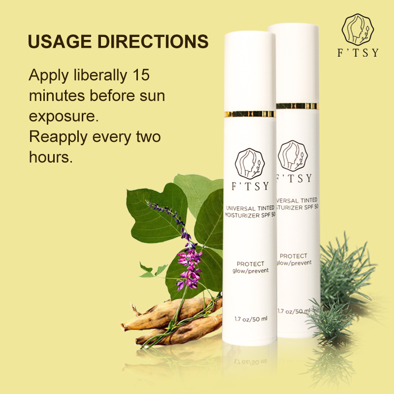 Tinted Glow Sunscreen Broad Spectrum Custom Logo SPF 40 Sunscreen Cream