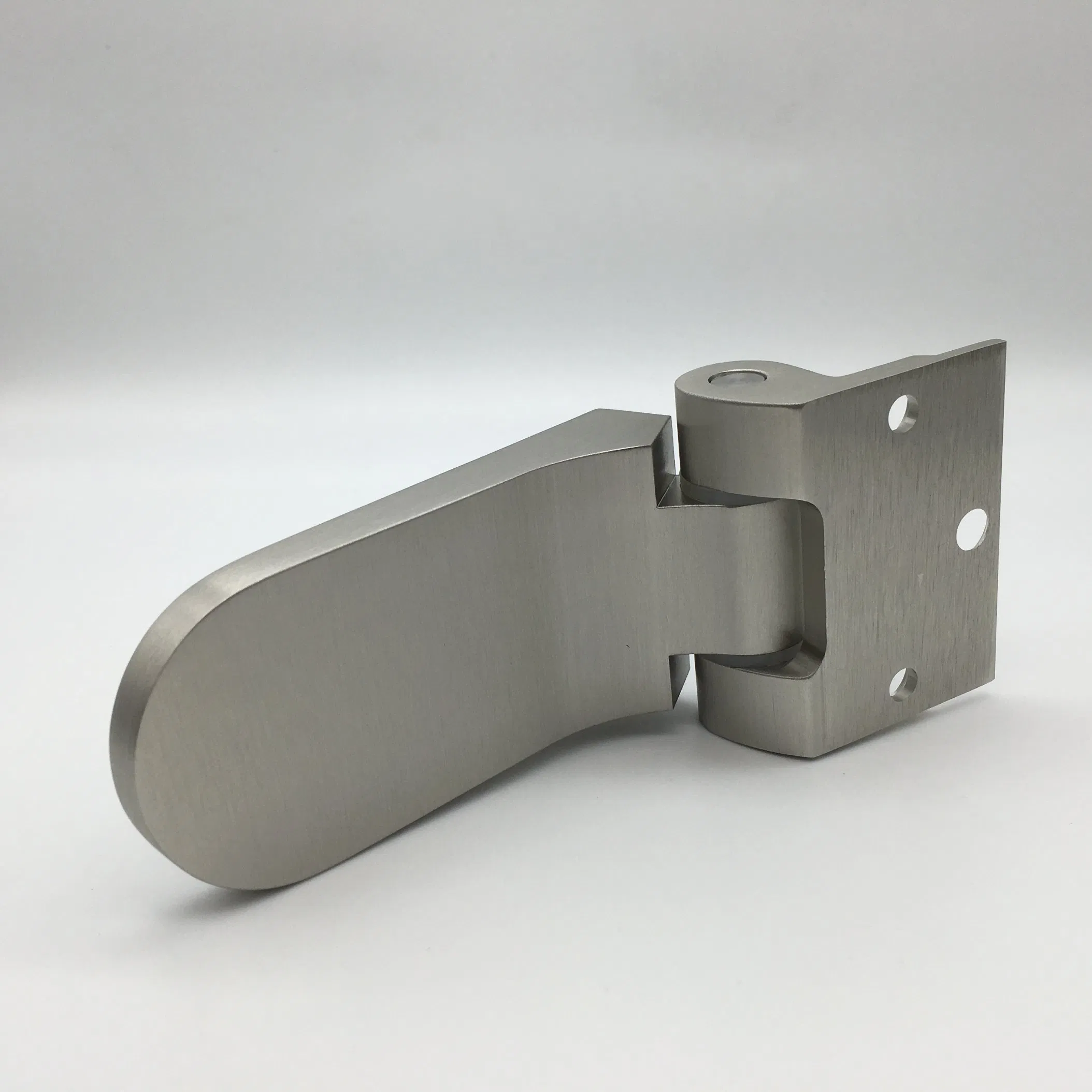 Matt Satin Aluminun Material Frameless Glass Door Hinge for Commercial Office