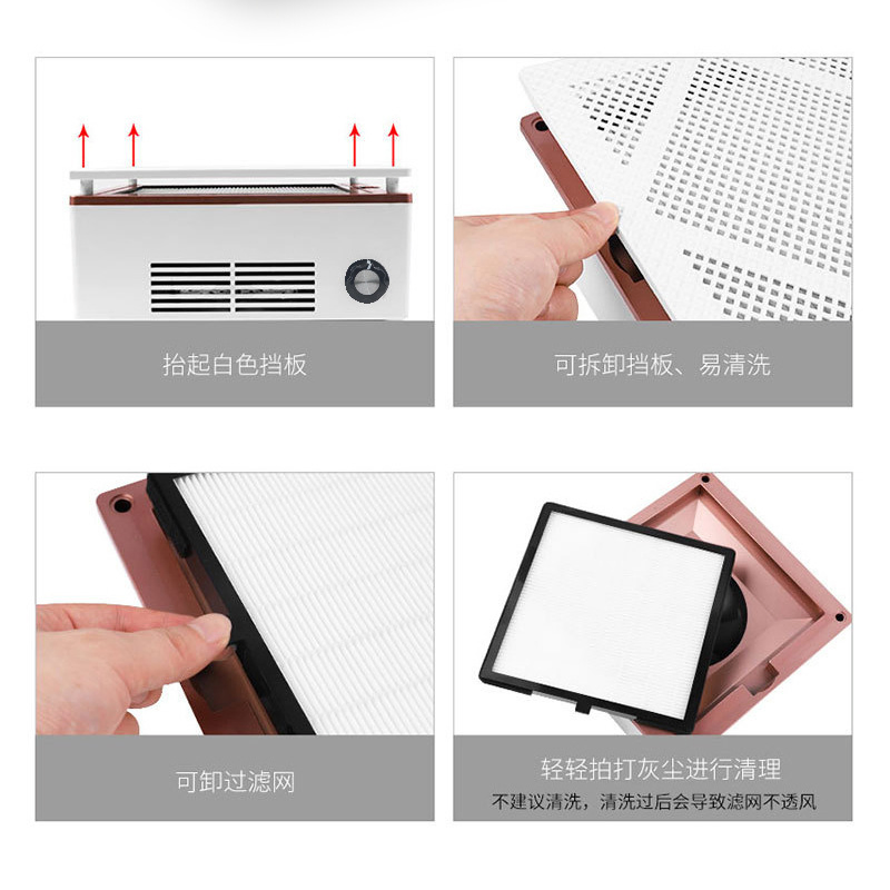 60W (MAX) Professional Nail Art Vacuum Cleaner High Power Electric Nail Dust Collector for Manicure Salon