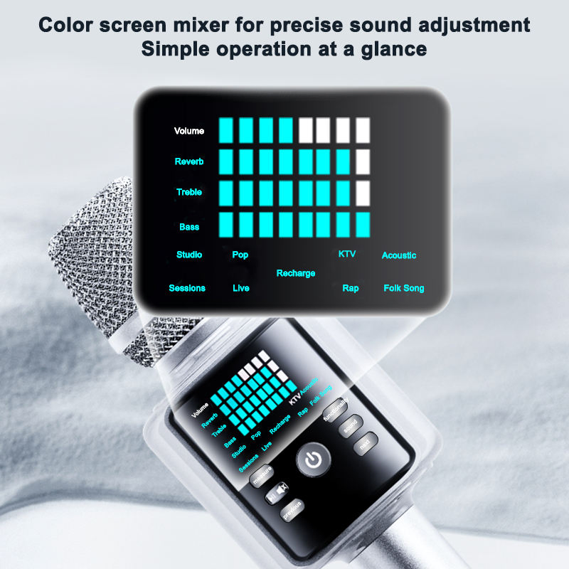 Portable Custom Logo Wireless Bluetooth Microphone for Karaoke and Live Streaming