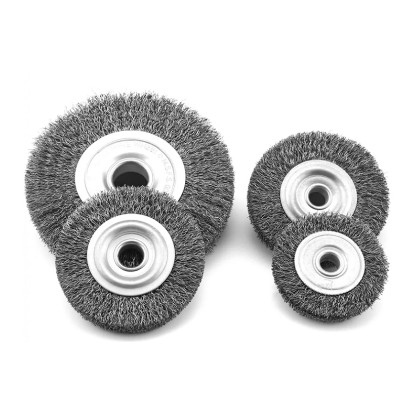Проволочная щетка-колесо для дрели (латунь, медь, нержавейка)