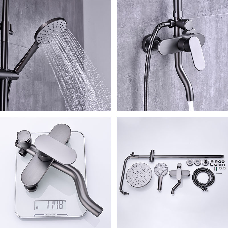 Sanitary Ware Trendy Eco-Friendly Durable Rain Handheld Bathroom Brass Shower Set