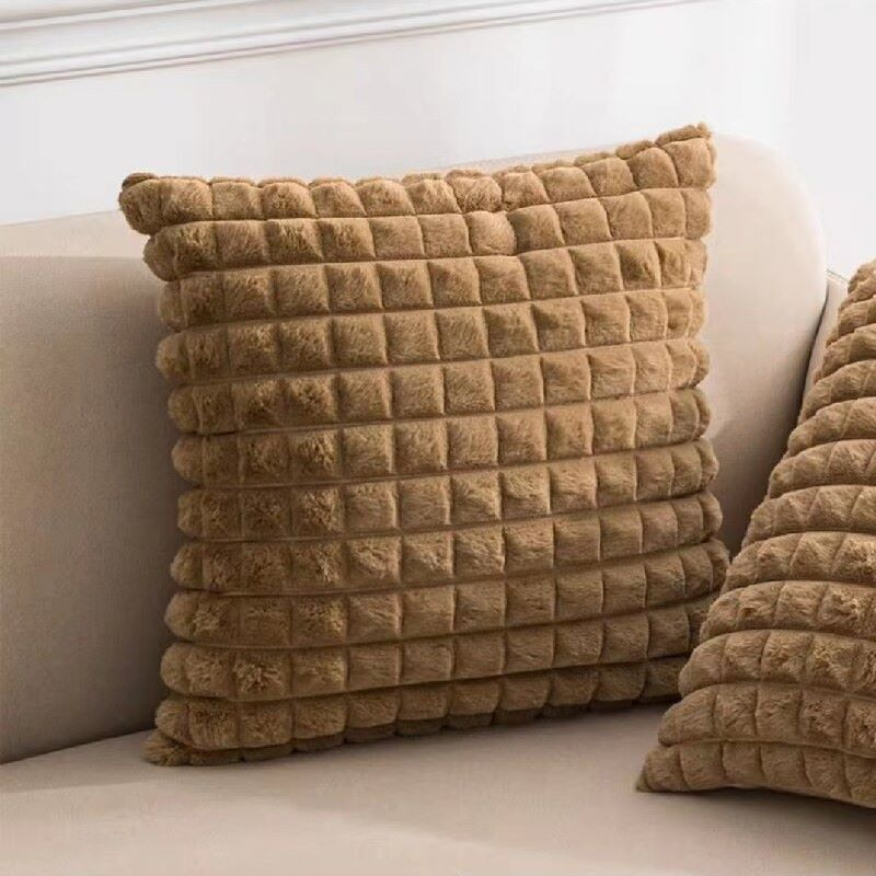 Polyester Cutting Faux Rabbit Fur Cushion of Pilloww Seat Throw Wholesale Cover