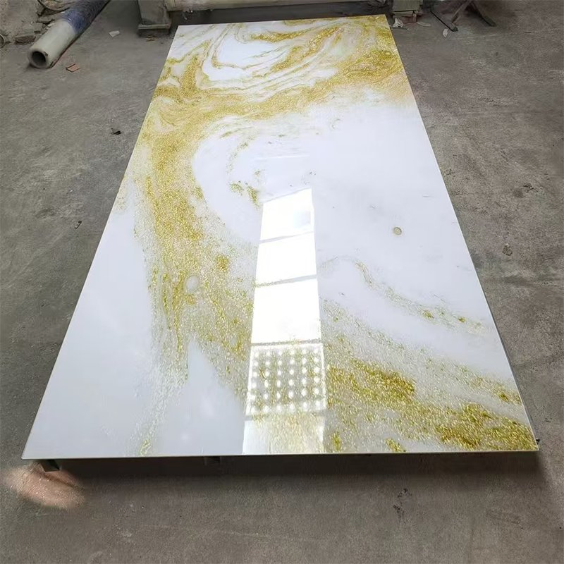 1220*2400*3mm Factory Price High Gloss Marble Alternative UV Marble Sheet