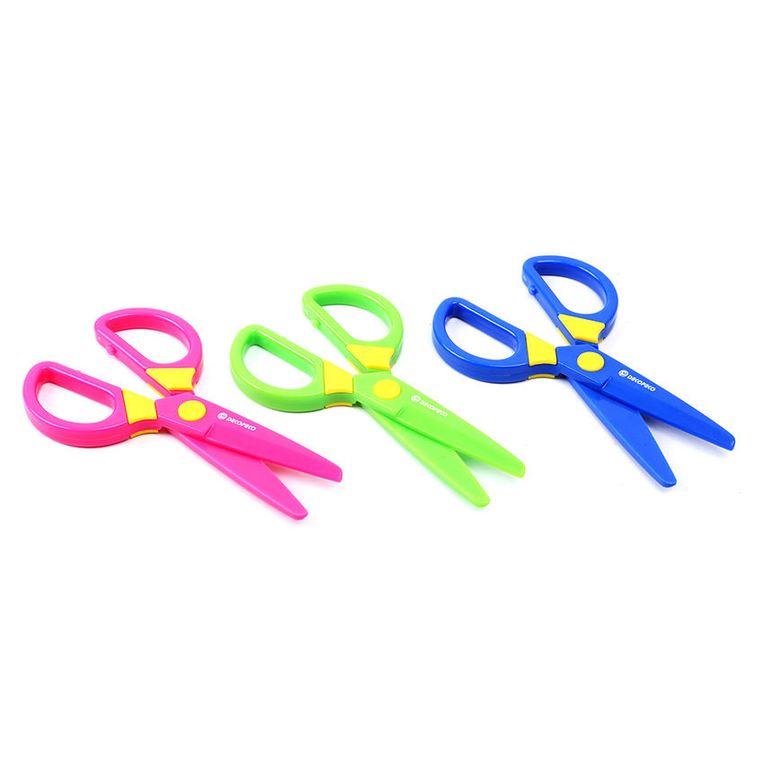 Safety Plastic Mini Pre-School Training Scissors for Children Art Supplies