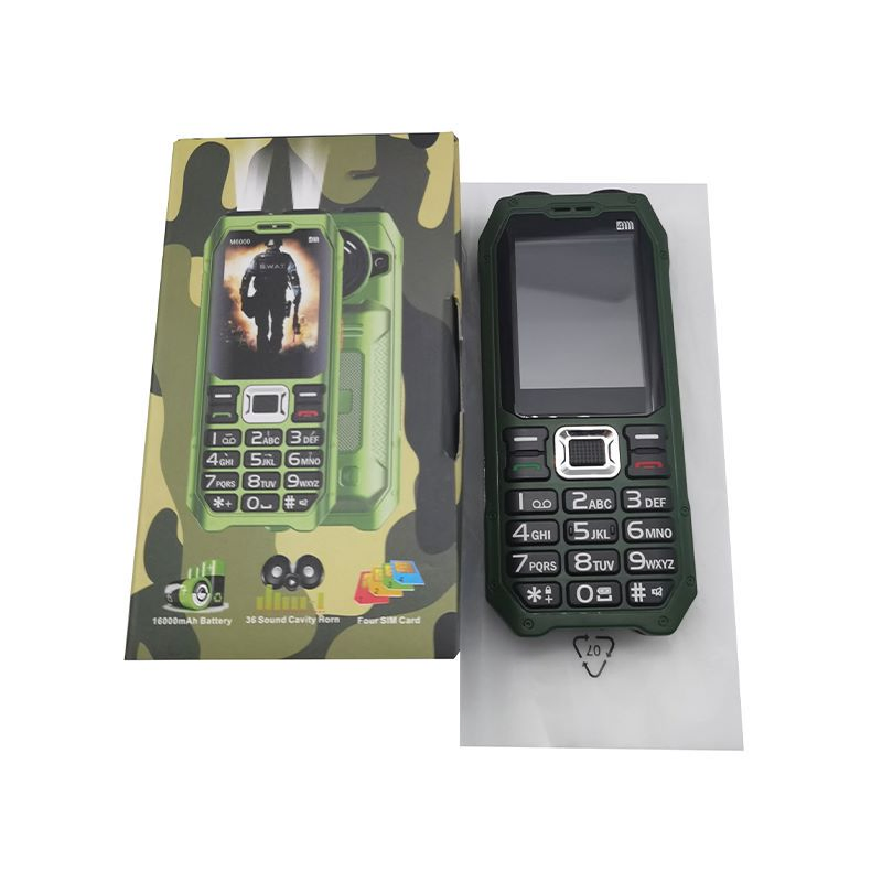 Elder Use GSM 4 SIM Cards Mobile Phone Rugged Phone Feature Phone 2g E6000