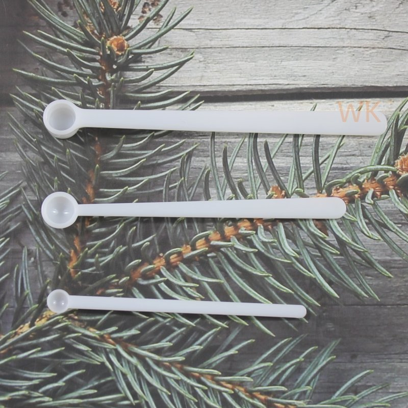 0.025g 0.05g 0.15g 0.25g Mini Measuring Plastic Spoons Scoops Clear White