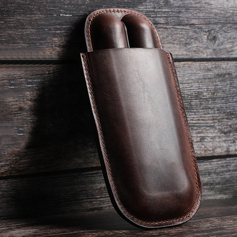 Ga171 Wholesale Pocket Humidor Goyard Leather Cigar Tube Cases Designer Travel Smoke Custom Portable Cigar Case