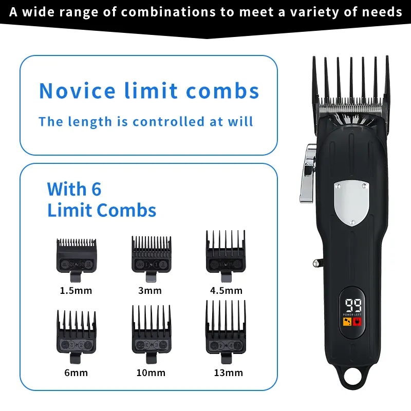 Professional Electric Cordless Hair Cutting Machine USB Charging Electric New Hair Clipper and Shaver Set Barber Hair Clipper