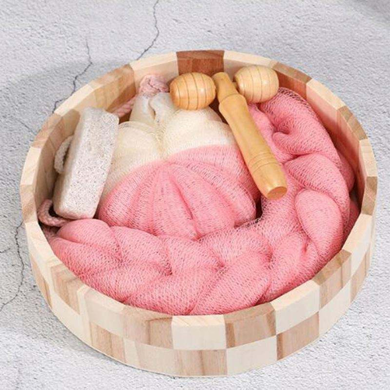Natural Wood SPA Set, Bath Body Care Gift Set, SPA Gift Set, Sponge Brush, Bath Brush Set