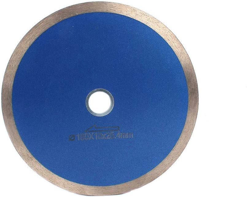 7-Inch Continuous Rim Diamond Blade with 25mm Arbor for Cutting Ceramic Tile Porcelain Tile Stone