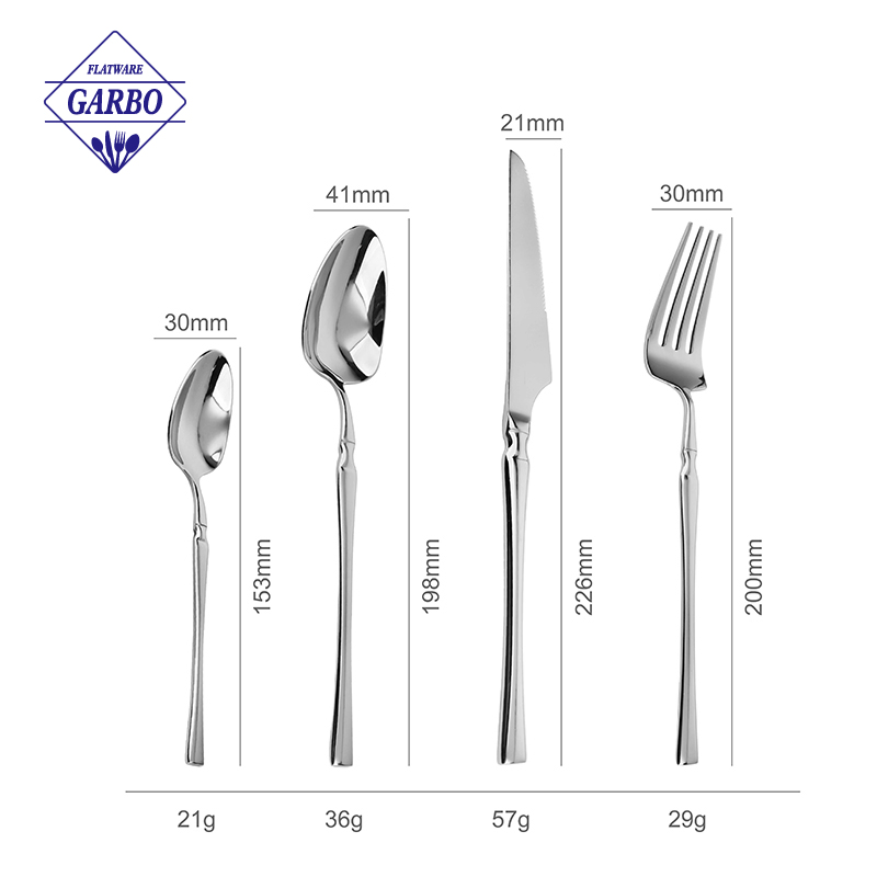 Factory Cheap 410ss Mirror Polished Stainless Steel Dinner Knife with Plastic Handle
