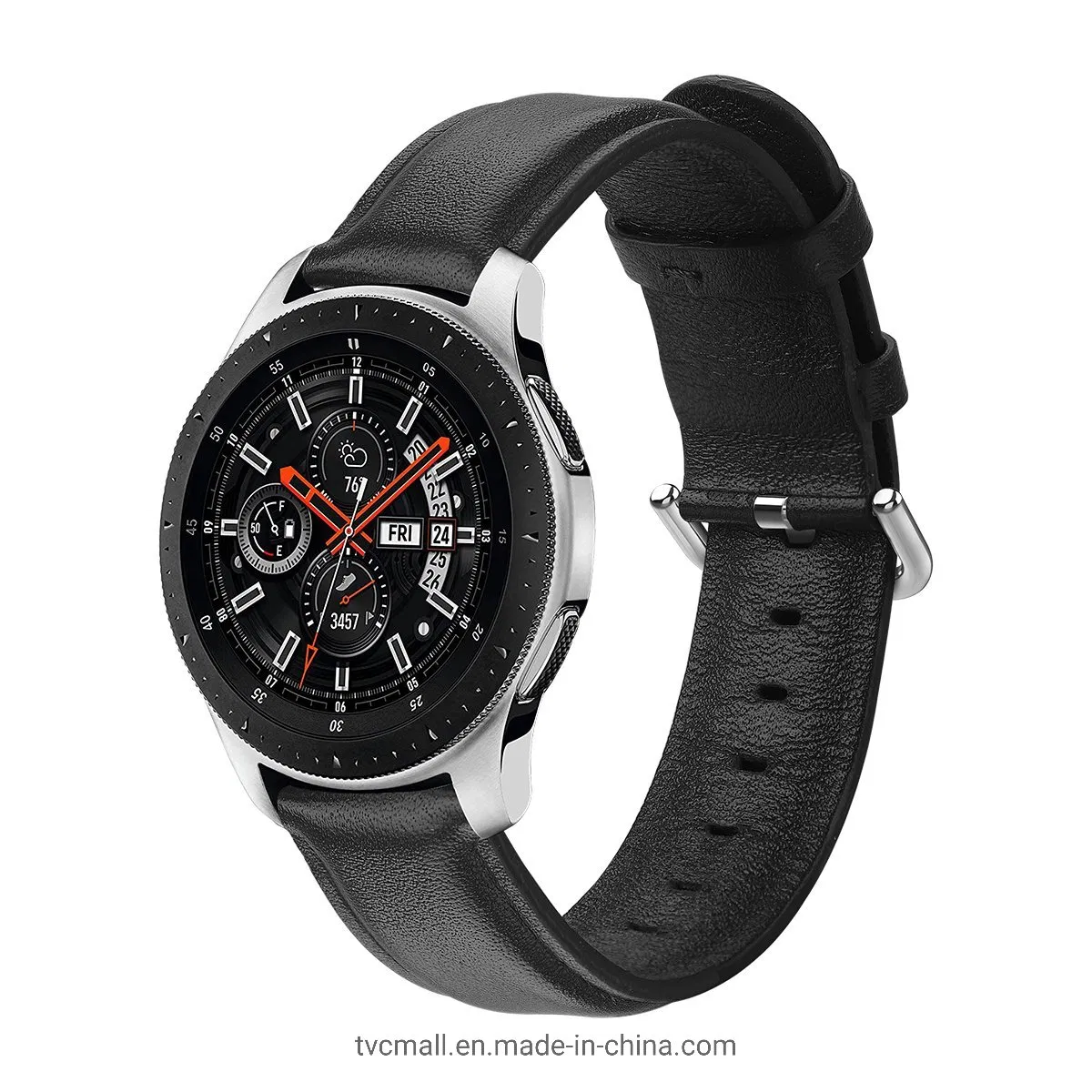 Кожаный ремешок для Samsung Galaxy Watch 42mm, черный