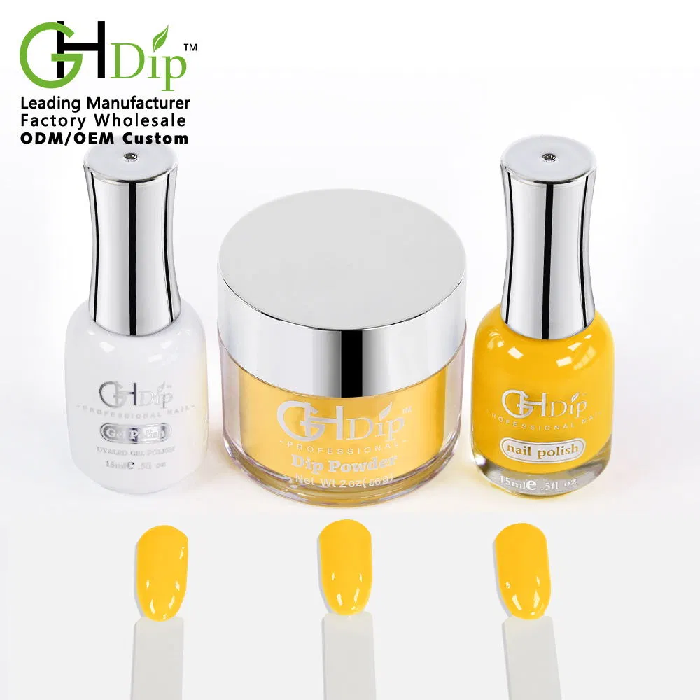 Wholesale Private Label Colored Dipping Nail Acrylic Powder 3 In1 Jars for Nail