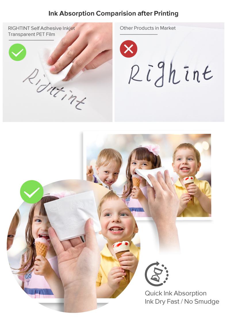 Hot Polyester Pet Rightint Carton A4, OEM Shanghai Heat White Transfer Clear Labels