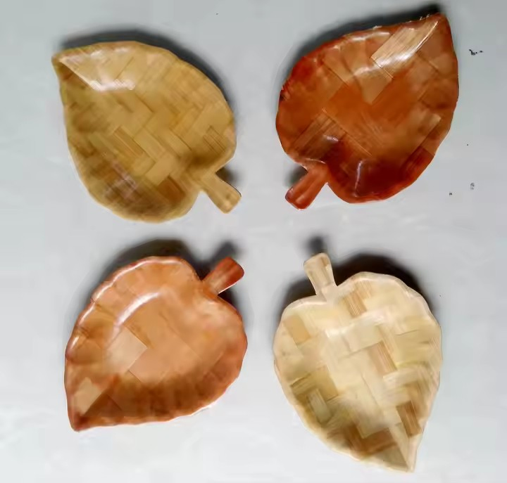 Durable Bamboo Weaving Leaf Dish Plate