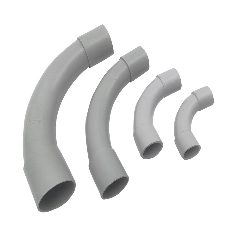 90 Degree PVC UV Resistance Heavy Duty Pipe Fittings Grey Bend