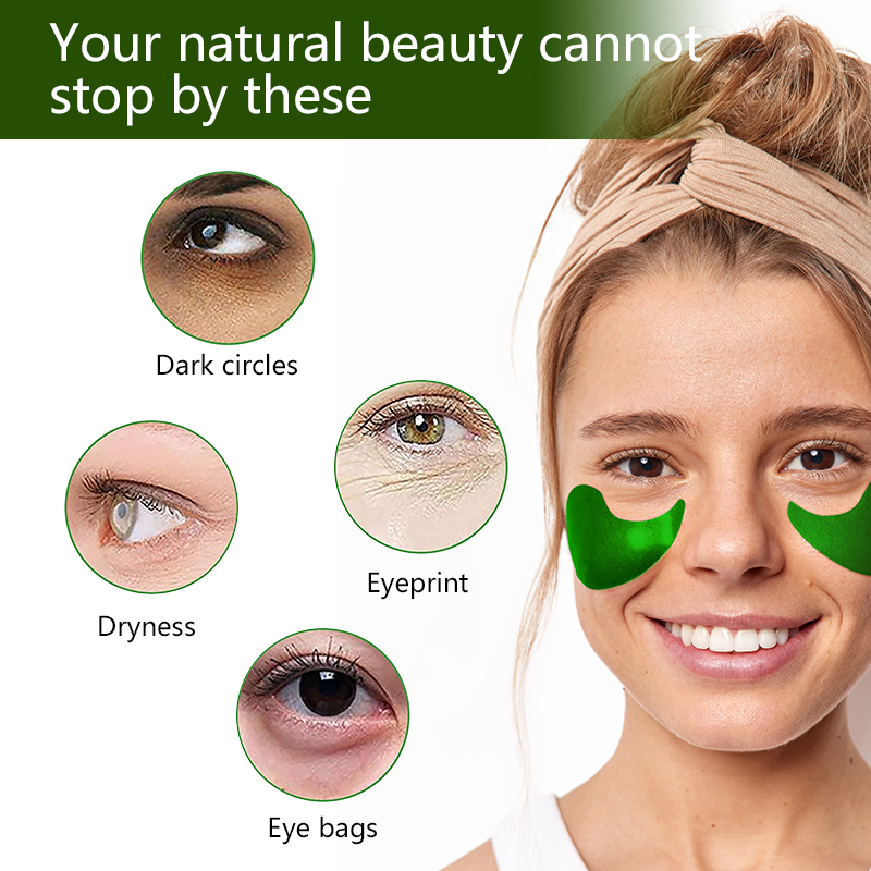 Customize Private Label 100% Aloe Vera Eye Patch Moisturizing Whitening Soothing Skin Care Eye Mask