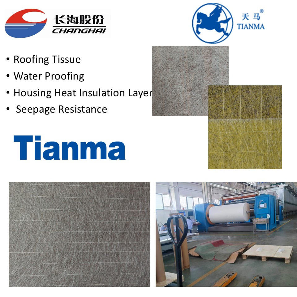 Glass Fiberglass Roof Tissue, Glass Veil for Bitumen Mat 50GSM/30GSM