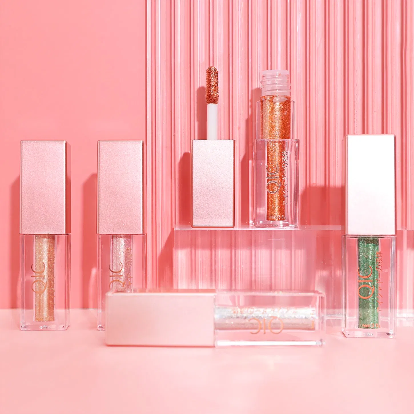 Custom Logo Shiny Vegan Glitter Eyeshadow High Pigment Makeup Liquid Glossy Eye Shadow